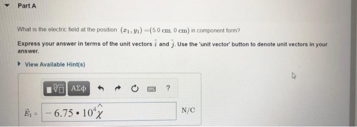 Solved Express your answer in terms of the unit vectors and | Chegg.com