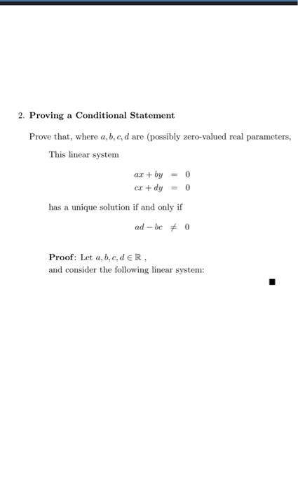 Solved 2. Proving a Conditional Statement Prove that, where | Chegg.com