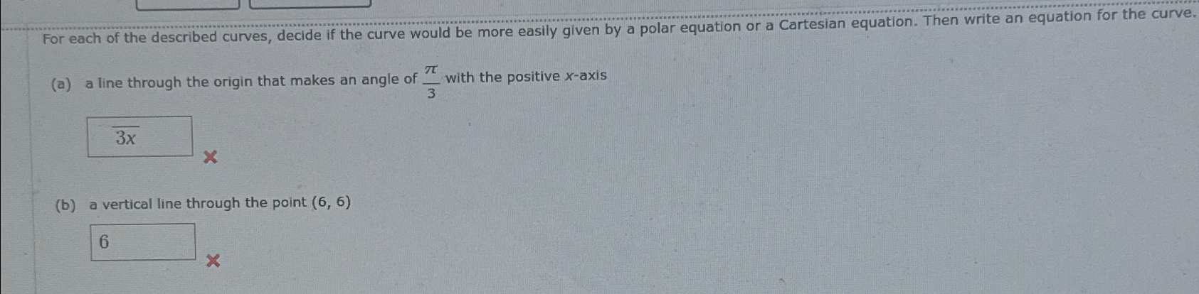 Solved For each of the described curves, decide if the curve | Chegg.com