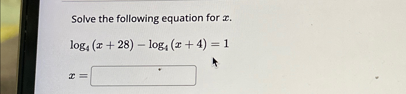 Solved Solve the following equation for | Chegg.com