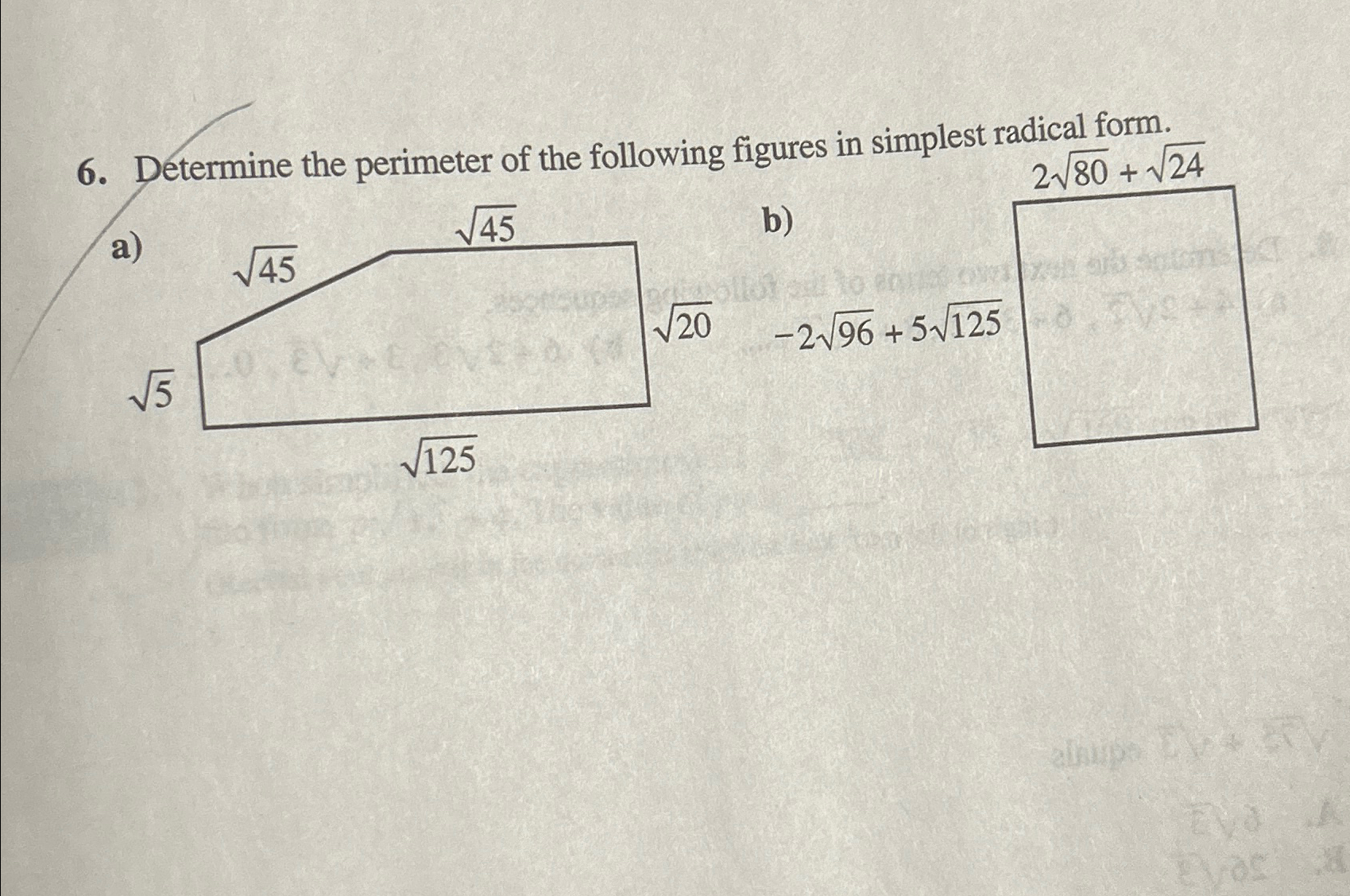 Solved Determine the perimeter of the following figures in | Chegg.com