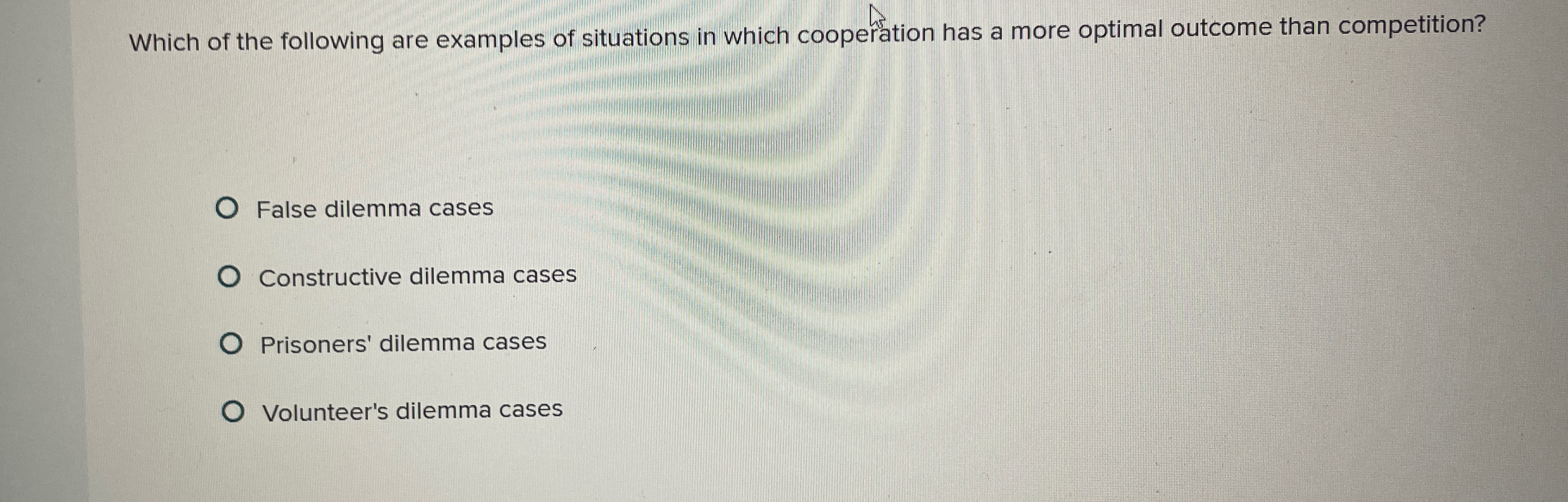 Solved Which of the following are examples of situations in | Chegg.com