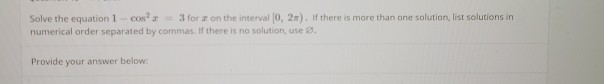 Solved Solve the equation. If there is more than one | Chegg.com