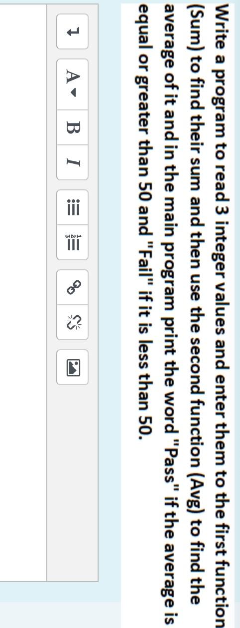 Solved Write a program to read 3 integer values and enter | Chegg.com