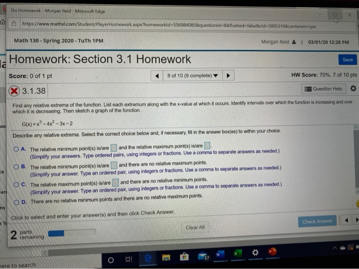Edgex Homework E Do Homework Morgan Reid - Microsoft Edge A https | Chegg.com