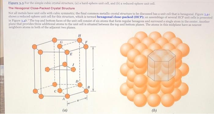 Solved A hypothetical metal has the simple cubic crystal | Chegg.com