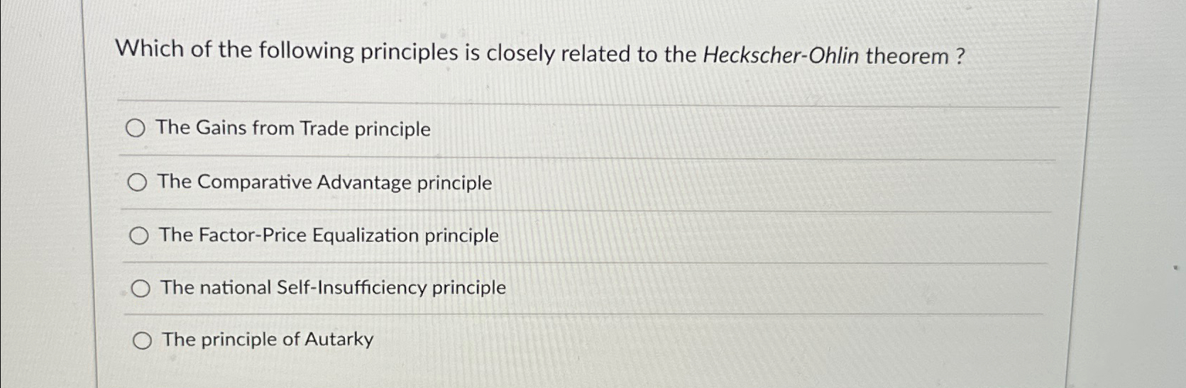 Solved Which of the following principles is closely related | Chegg.com