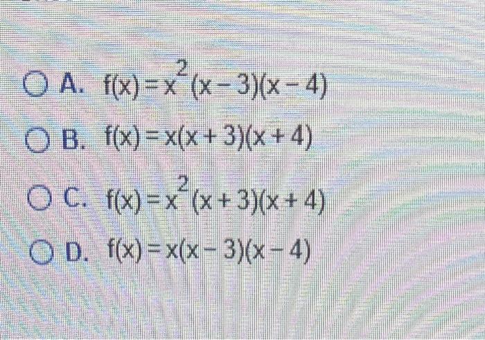 Solved Construct a polynomial function that might have the | Chegg.com