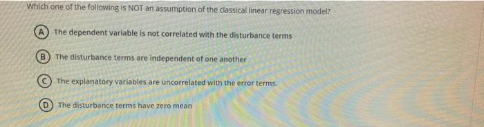 Solved In regression analysis, which of the following is NOT