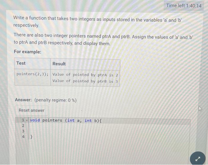 Solved Write a function that takes two integers as inputs | Chegg.com