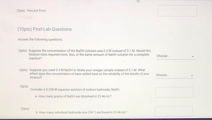 Solved Table 2. Titration data Trial 1 Trial 2 Trial 3 1.34 | Chegg.com