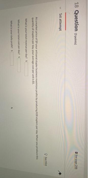 Solved 18 Question (3 points) See page 288 1st attempt See | Chegg.com