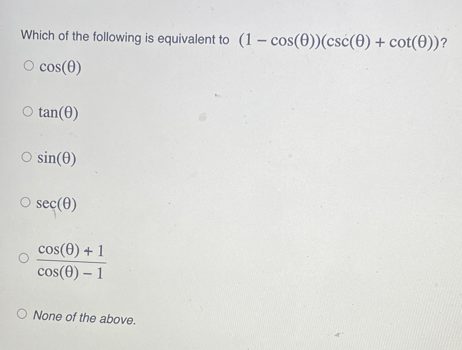 Solved Applying trigonomic identities, Which of the | Chegg.com