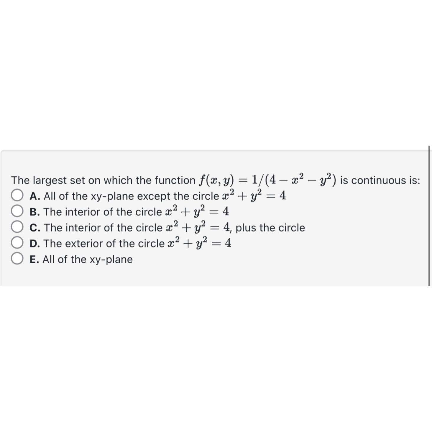 solved-the-largest-set-on-which-the-function-f-x-y-14-x2-y2-chegg