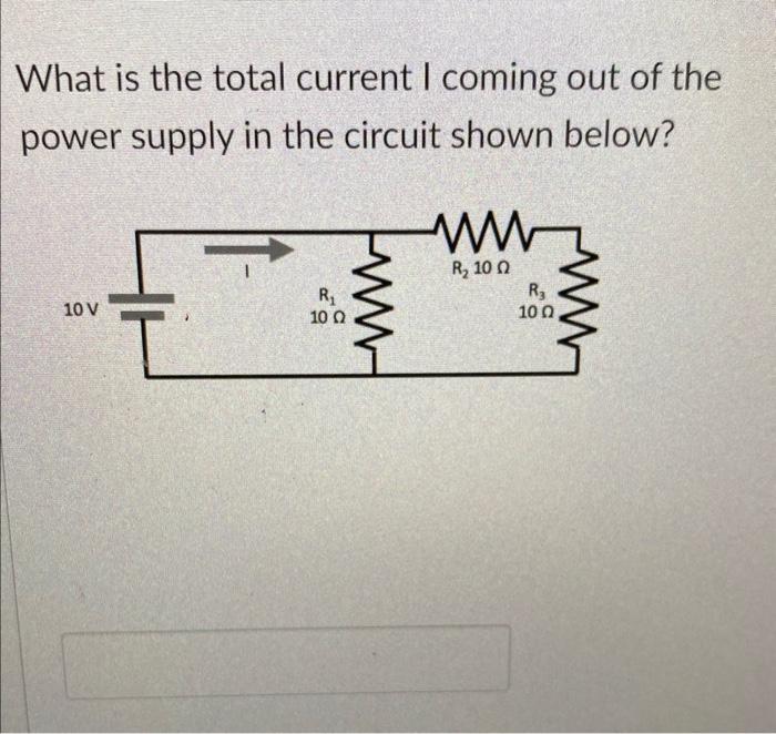 Solved What is the total current I coming out of the power | Chegg.com