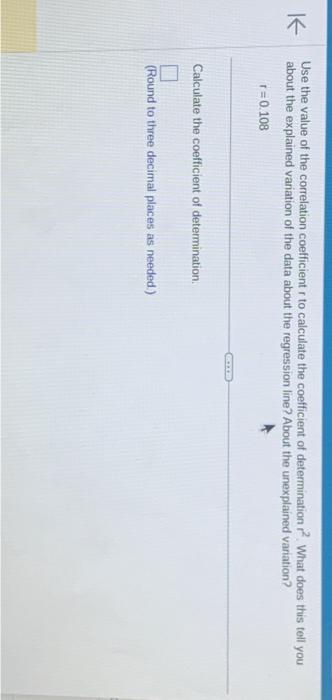 Solved Use the value of the correlation coefficient r to | Chegg.com