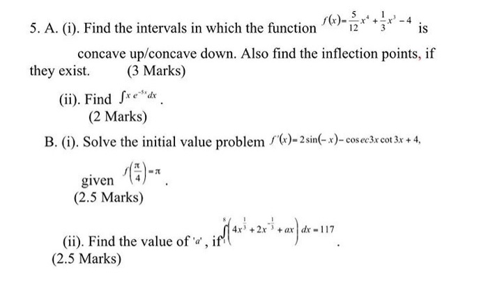 Solved 5. A. (i). Find the intervals in which the function | Chegg.com