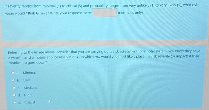 Solved Use this image in the questions below: Critical RISKC | Chegg.com