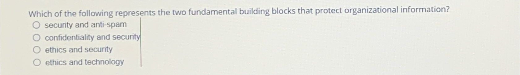 Solved Which of the following represents the two fundamental | Chegg.com