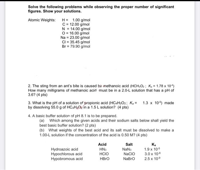 Solved Solve The Following Problems While Observing The P Chegg Com