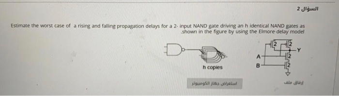 السؤال 4 Find the minimum delay of the path from A to | Chegg.com