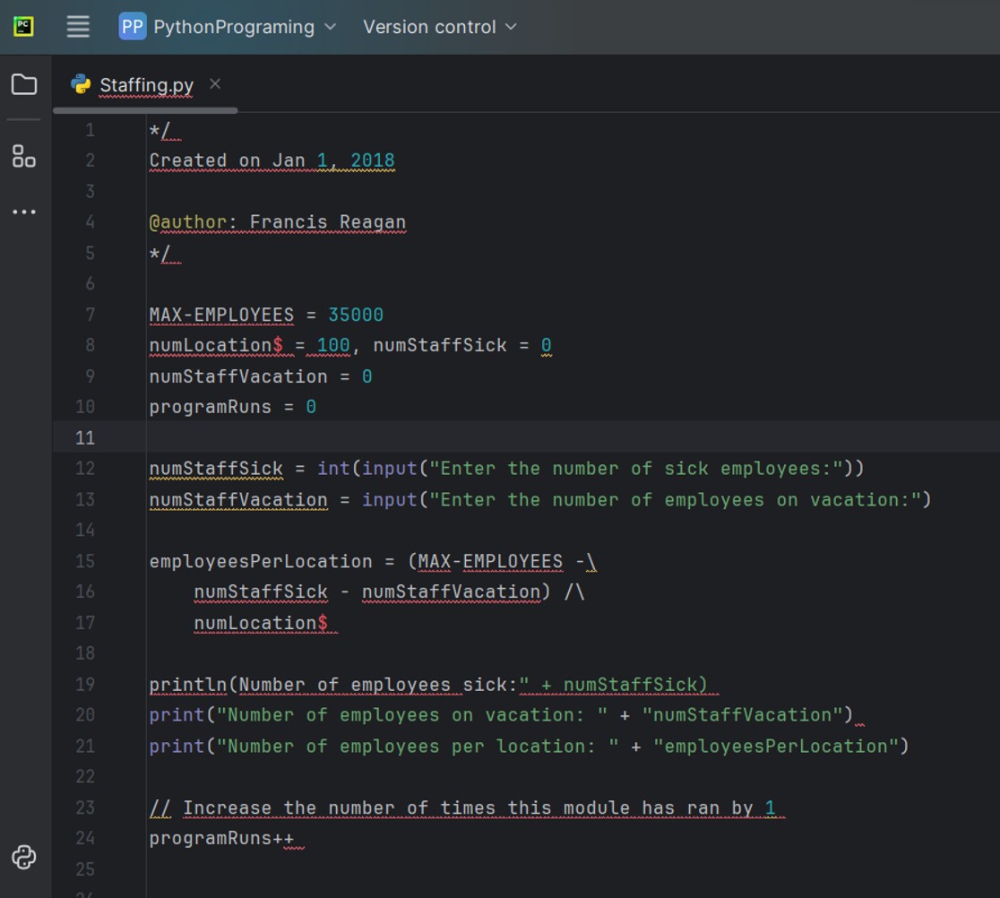 Solved Please help me correct the errors in this code? I'm | Chegg.com