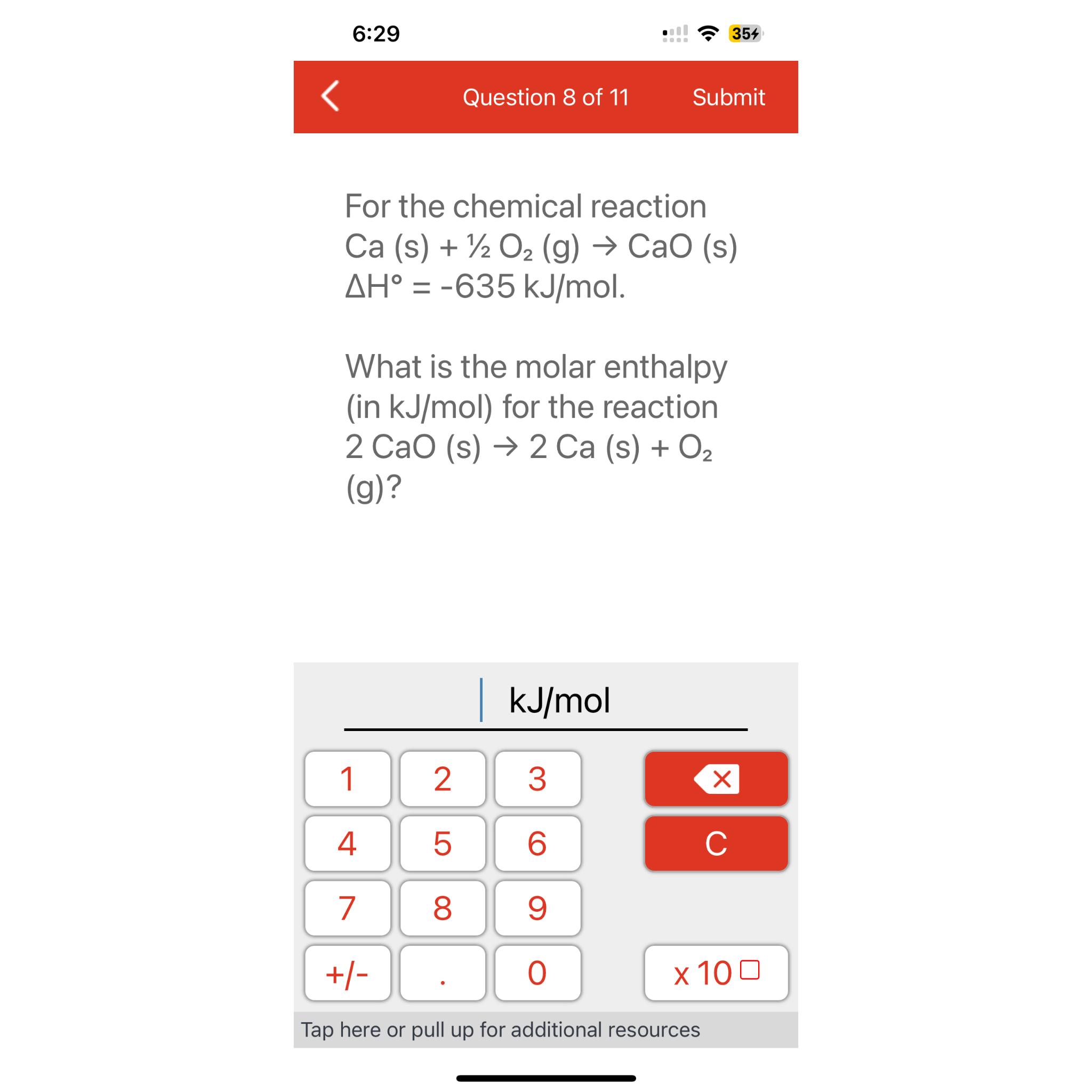 Solved For the chemical | Chegg.com