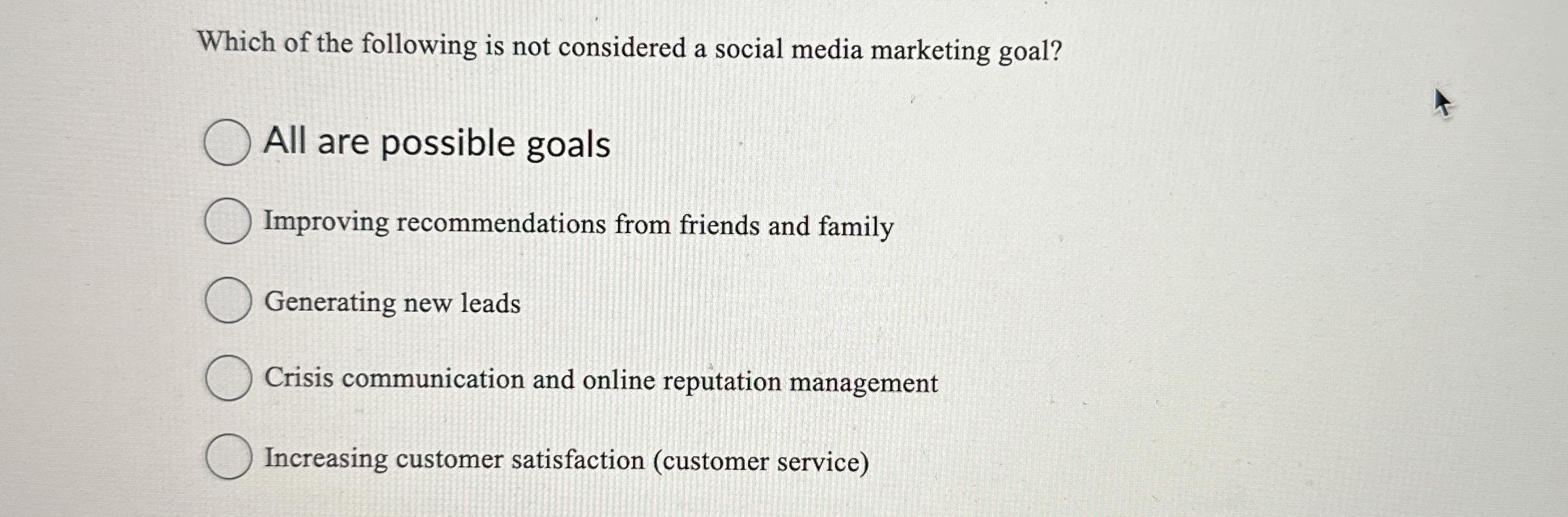 Solved Which of the following is not considered a social | Chegg.com