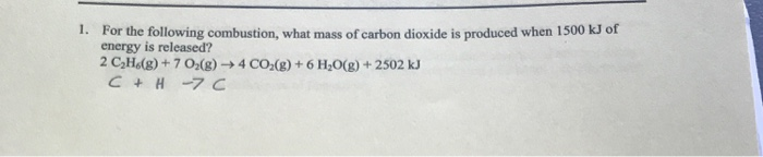 Solved For the following combustion, what mass of carbon | Chegg.com