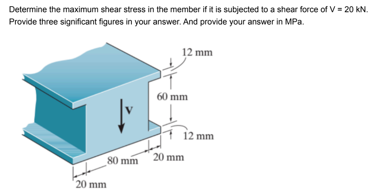 Solved Determine the maximum shear stress in the member if | Chegg.com