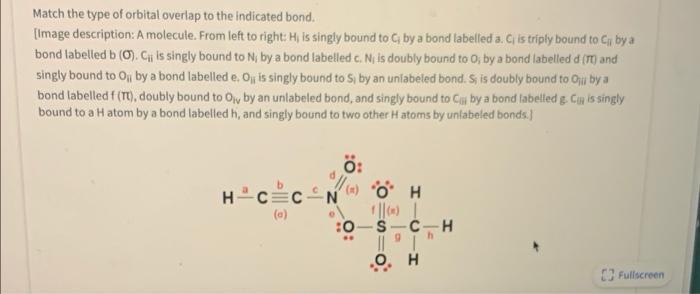Solved Match the type of orbital overlap to the indicated | Chegg.com