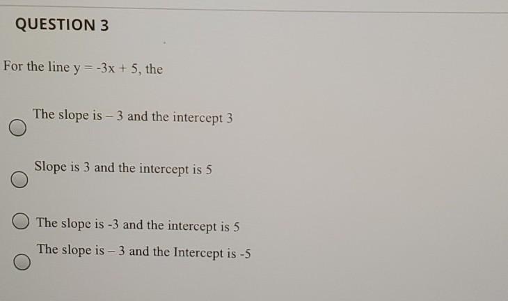 y 8 3 5 x 5 in slope intercept form