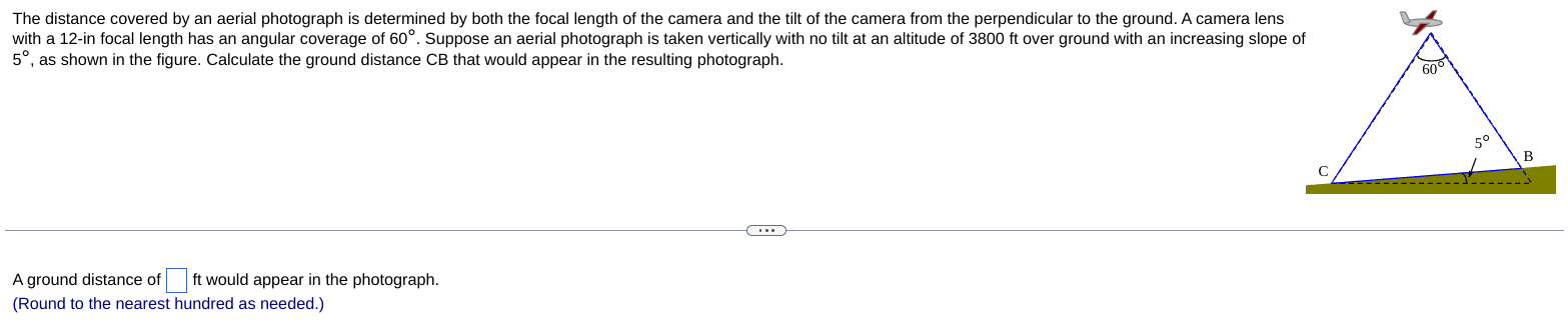 Solved The distance covered by an aerial photograph is | Chegg.com