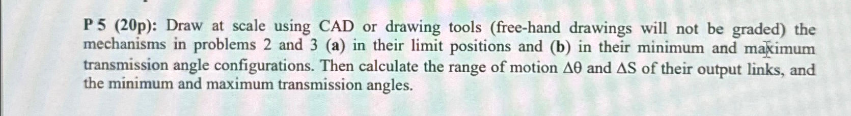 P 5 (20p): Draw at scale using CAD or drawing tools | Chegg.com
