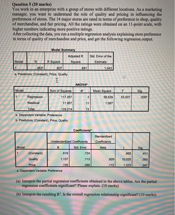 Solved Question 5 (20 Marks) You Work In An Enterprise With | Chegg.com