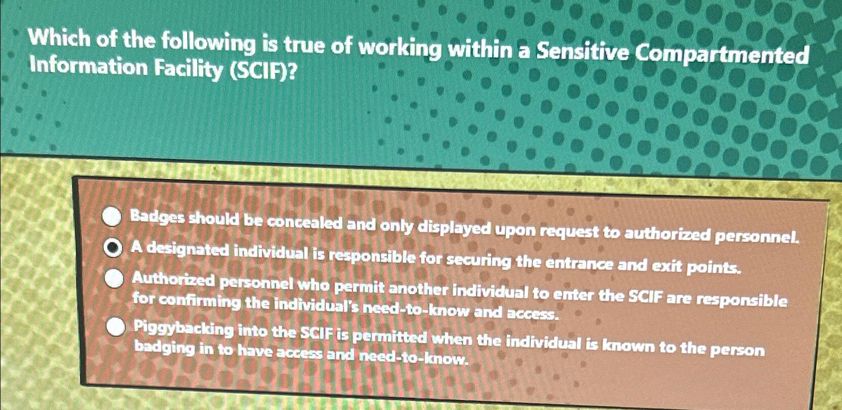 Solved Which of the following is true of working within a | Chegg.com