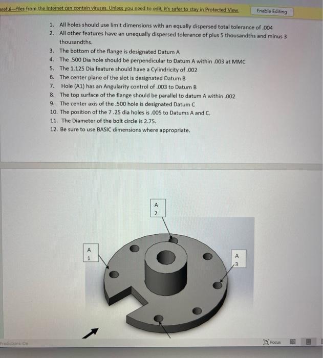 Solved Annotate as follows: 1. The overall diameter is 3.250 | Chegg.com