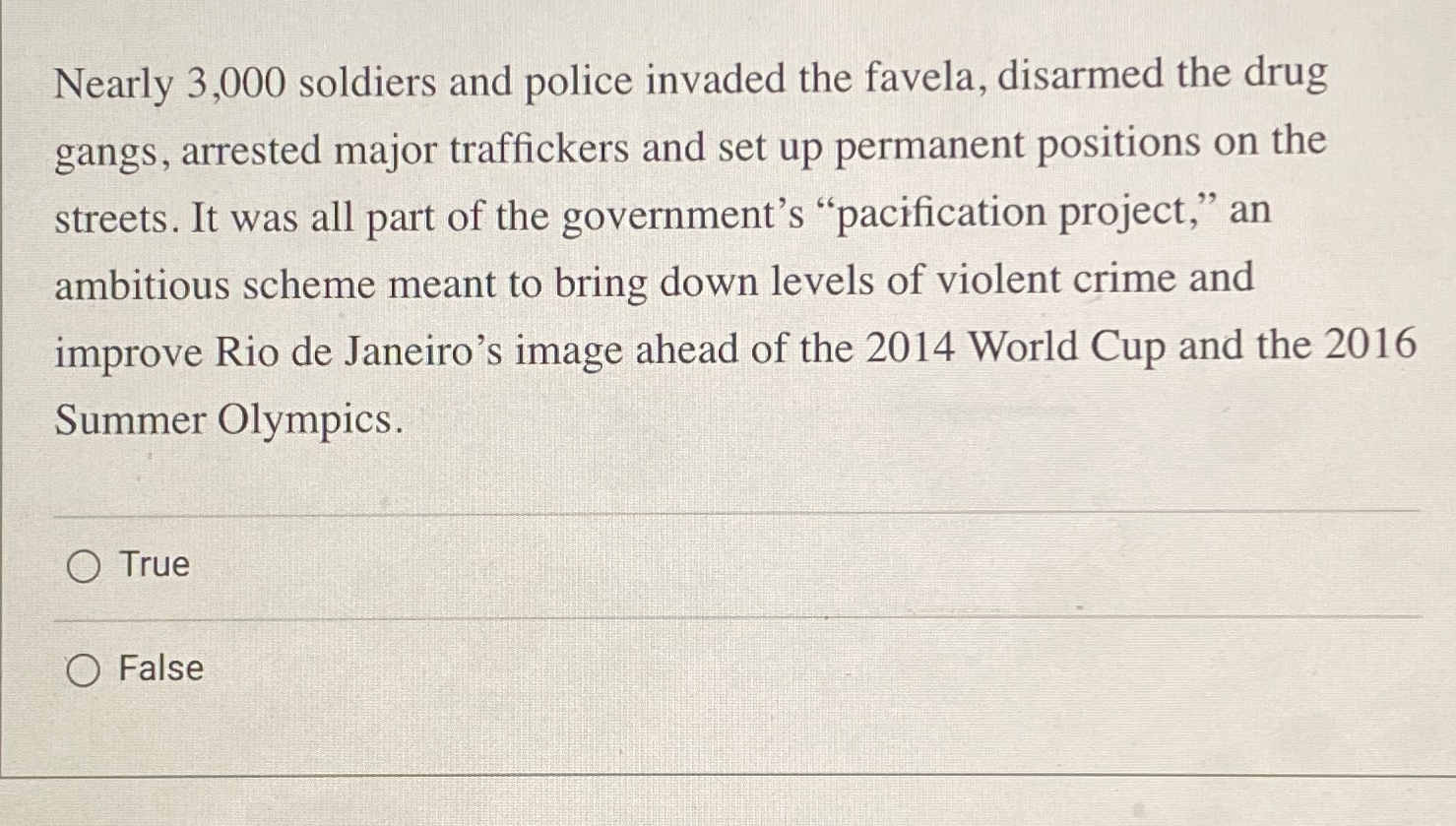 Solved Nearly 3 000 ï Soldiers And Police Invaded The Favela Chegg