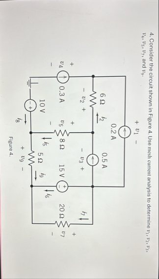 Solved Consider the circuit shown in Figure 4. ﻿Use mesh | Chegg.com