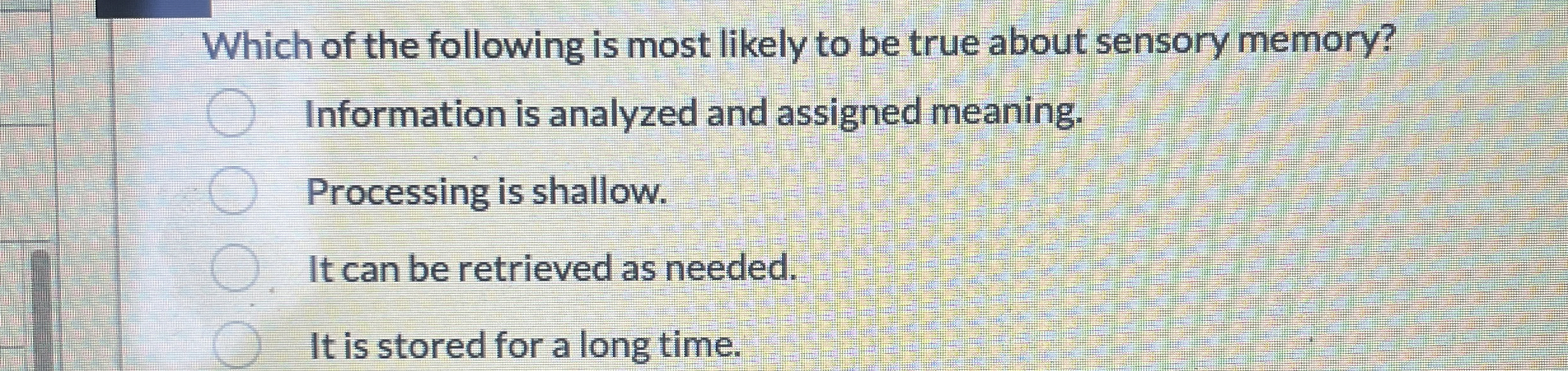 Solved Which of the following is most likely to be true