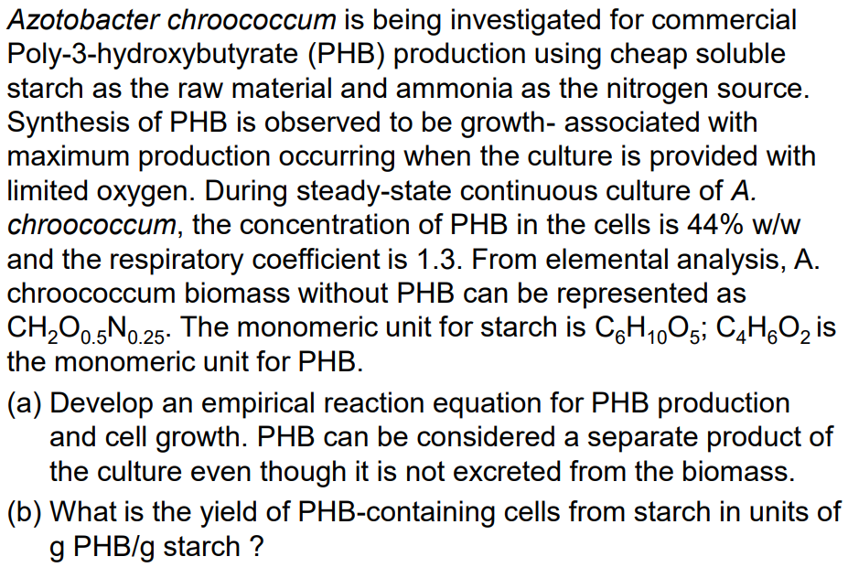 Solved Azotobacter chroococcum is being investigated for | Chegg.com