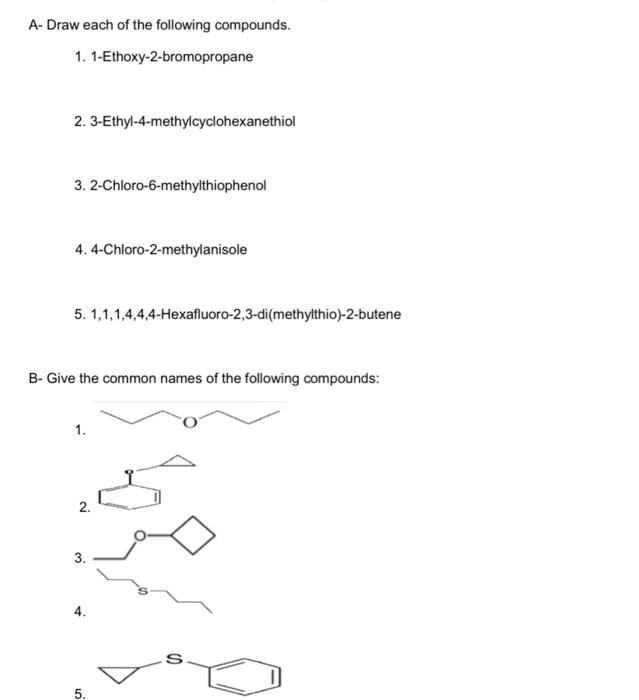 Solved A- Draw each of the following compounds. 1. | Chegg.com