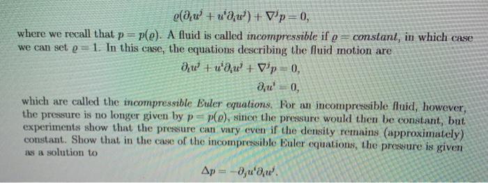 Question 6 Consider Euler S Equations De U A E Chegg Com