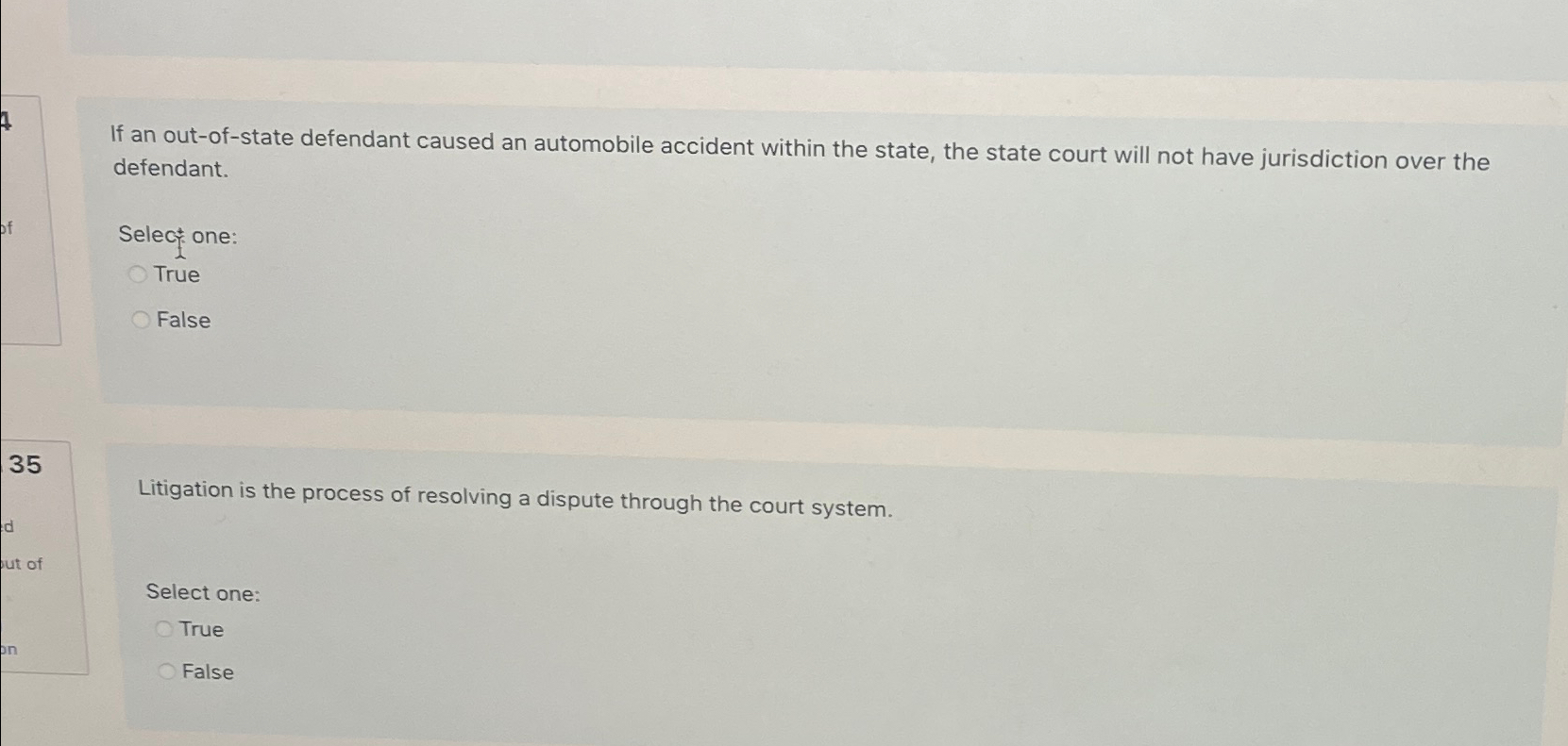 Solved If an out-of-state defendant caused an automobile | Chegg.com