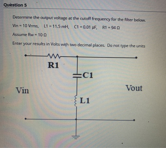 Solved Question 1 Determine the output voltage - Vout of the | Chegg.com