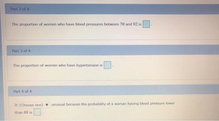 Solved Check Our Blood Pressure: In A Recent Study, The | Chegg.com