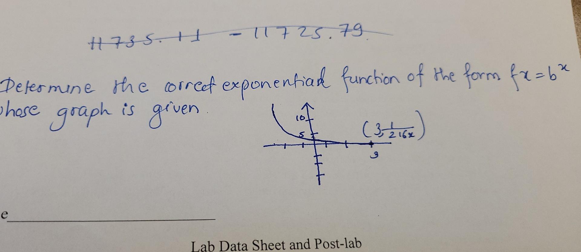 Solved 11 7 25.79 H7zS. a Determine the correct exponential | Chegg.com