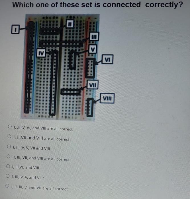 Solved Which one of these set is connected correctly? I, | Chegg.com