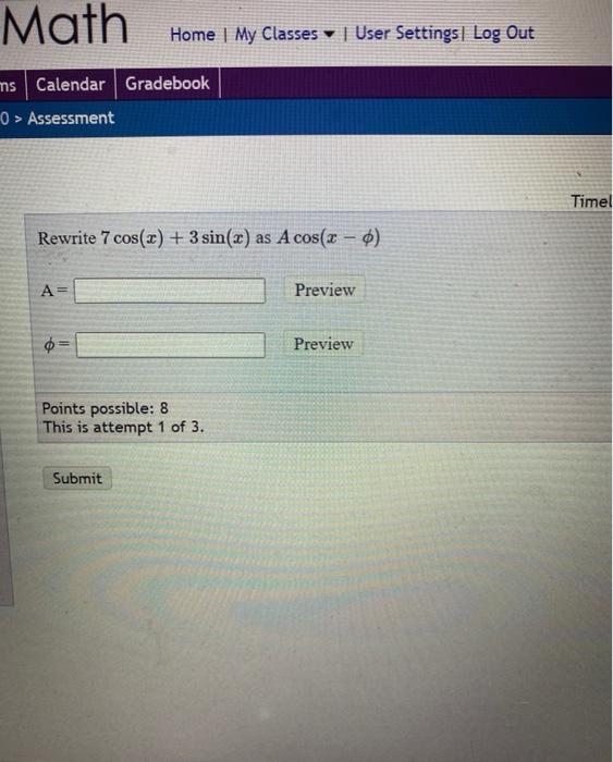 Solved Math Home | My Classes User SettingsLog Out ms | Chegg.com