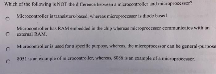 Solved Which of the following is NOT the difference between | Chegg.com